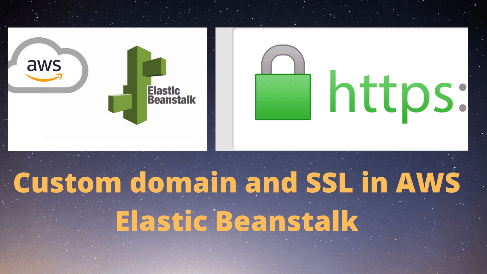 Add a custom domain to the elastic beanstalk and enable SSL